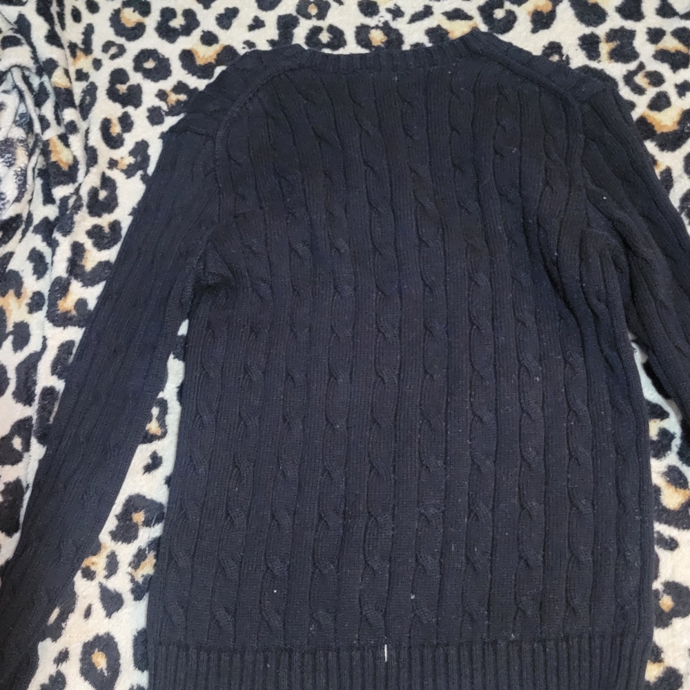 Polo Ralph Lauren Women's Black Cable Knit Sweater